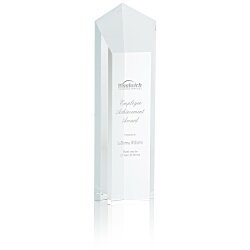 Custom Pentagon Crystal Tower Award - 10 inches