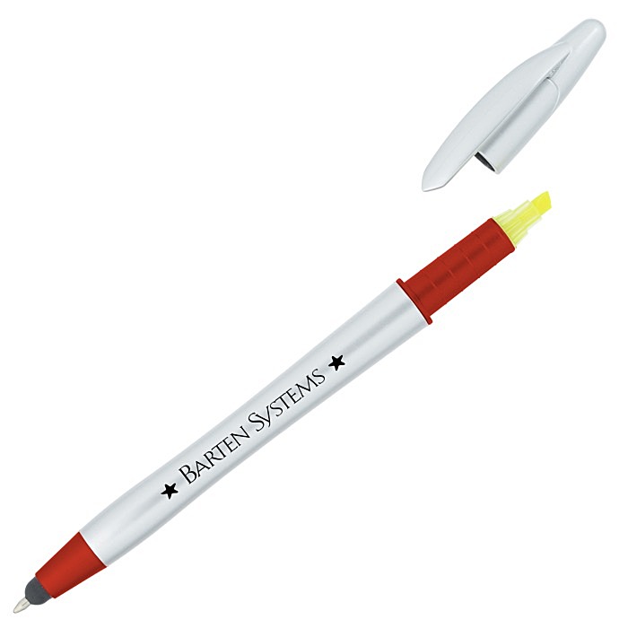 Custom Modi Stylus Twist Pen / Highlighter - Silver