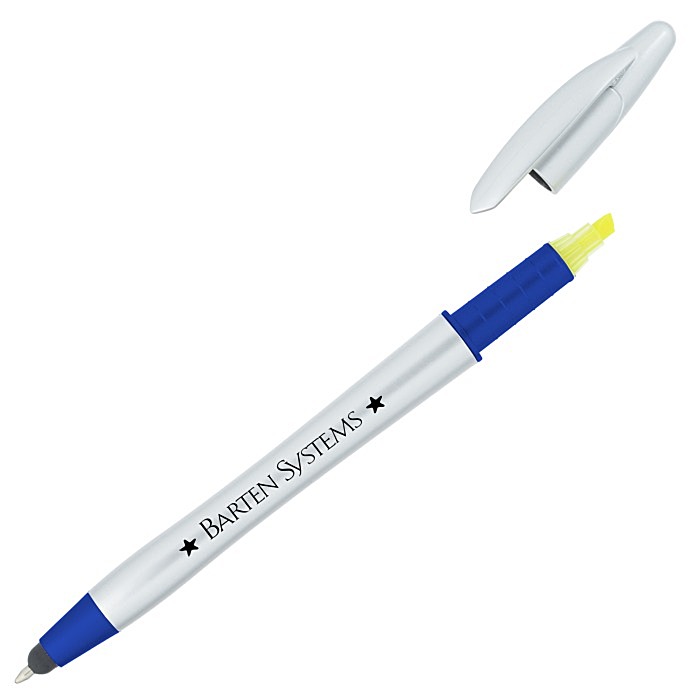 Custom Modi Stylus Twist Pen / Highlighter - Silver
