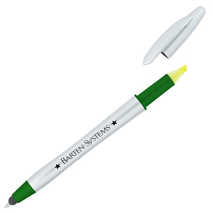 Custom Modi Stylus Twist Pen / Highlighter - Silver