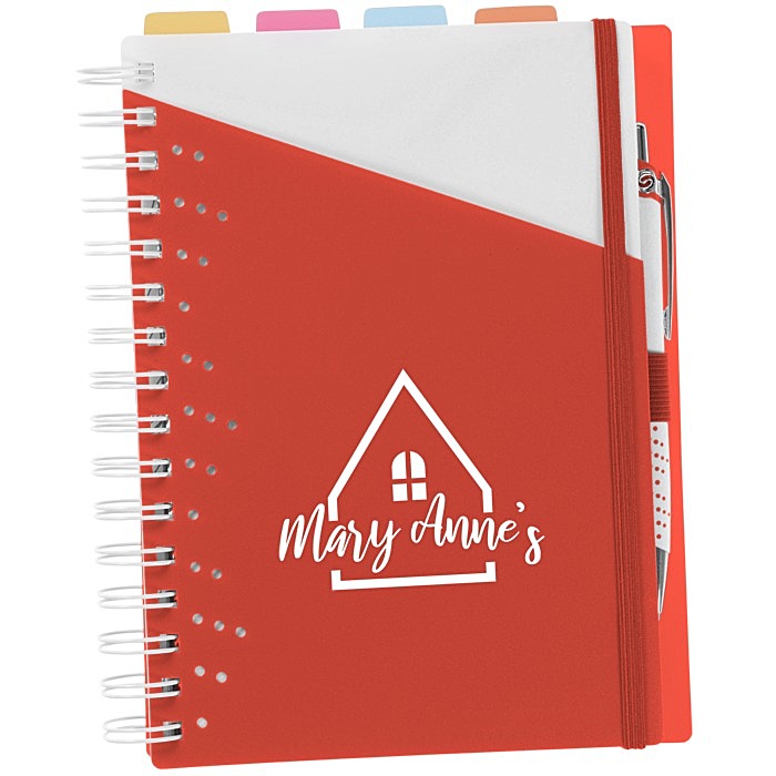Custom Souvenir Tabbed Notebook with Pen