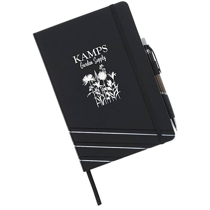 Custom Souvenir Foil Accent Notebook with Pen