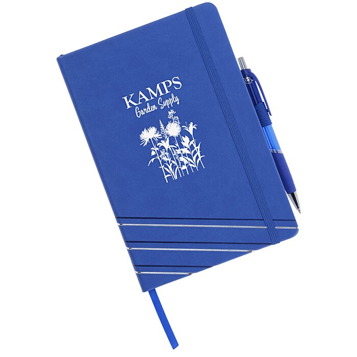 Custom Souvenir Foil Accent Notebook with Pen