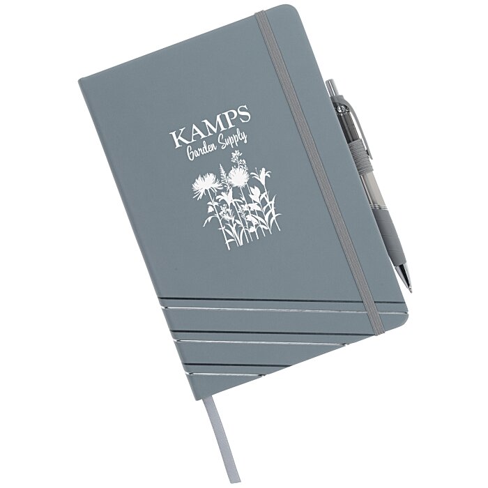 Custom Souvenir Foil Accent Notebook with Pen