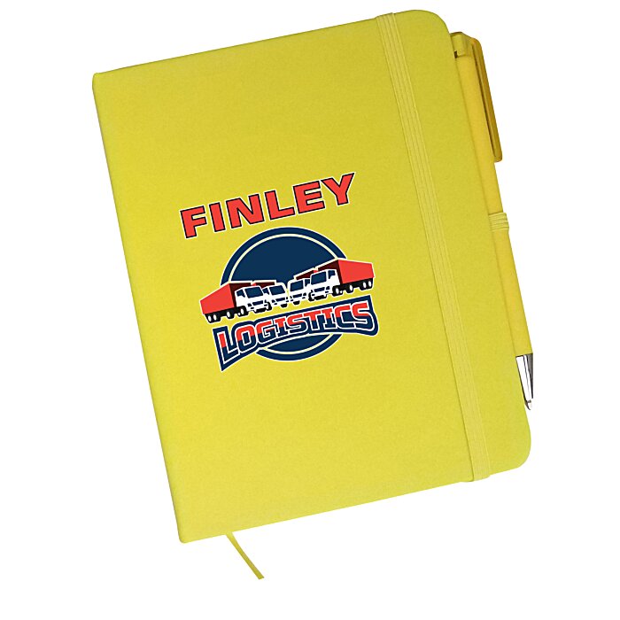 Custom TaskRight Afton Notebook with Pen - Full Colour