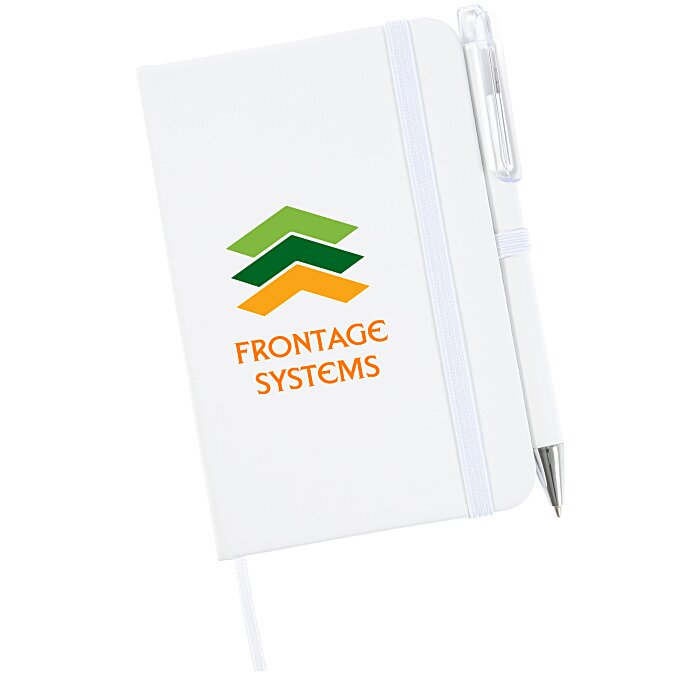 Custom TaskRight Afton Notebook with Pen - 5 1/2 inches x 3 1/2 inches - Full Colour