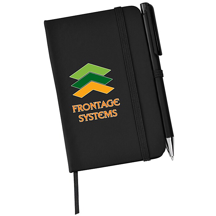 Custom TaskRight Afton Notebook with Pen - 5 1/2 inches x 3 1/2 inches - Full Colour