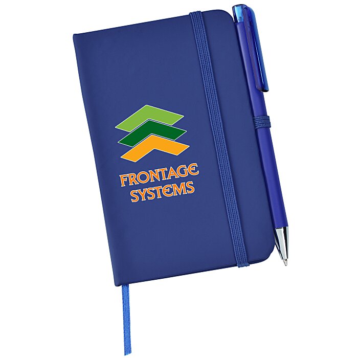 Custom TaskRight Afton Notebook with Pen - 5 1/2 inches x 3 1/2 inches - Full Colour