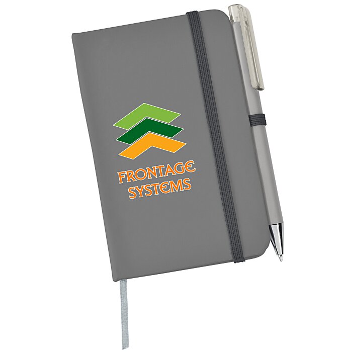 Custom TaskRight Afton Notebook with Pen - 5 1/2 inches x 3 1/2 inches - Full Colour