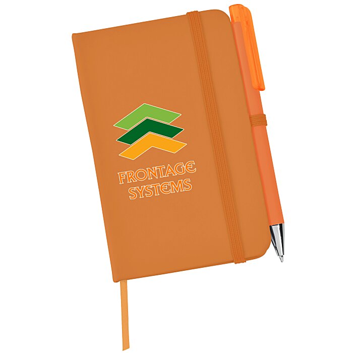 Custom TaskRight Afton Notebook with Pen - 5 1/2 inches x 3 1/2 inches - Full Colour