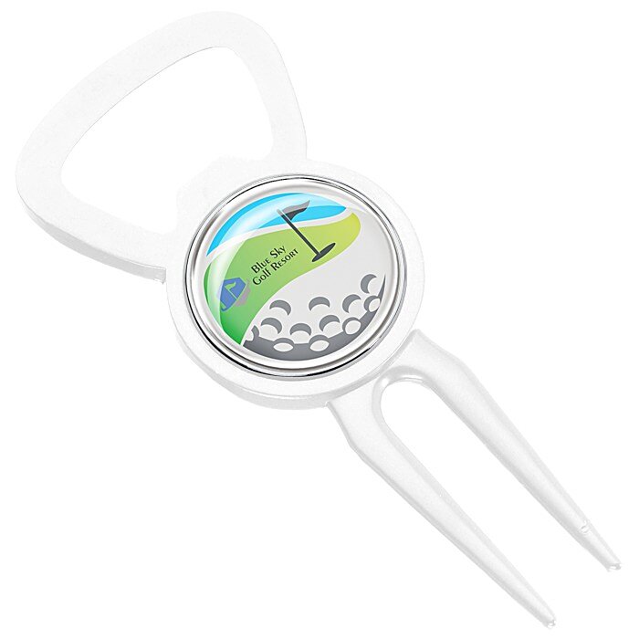 Custom Divot Bottle Opener Tool with Ball Marker