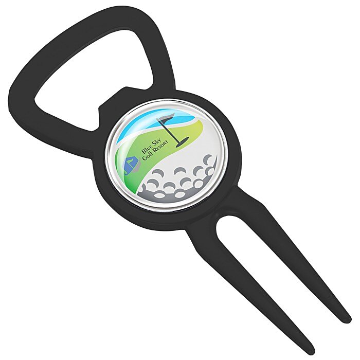 Custom Divot Bottle Opener Tool with Ball Marker