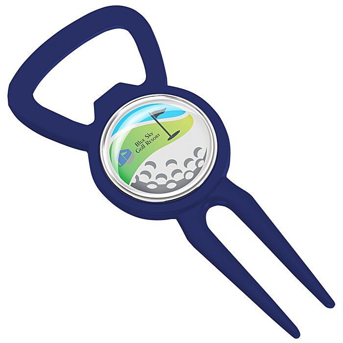 Custom Divot Bottle Opener Tool with Ball Marker