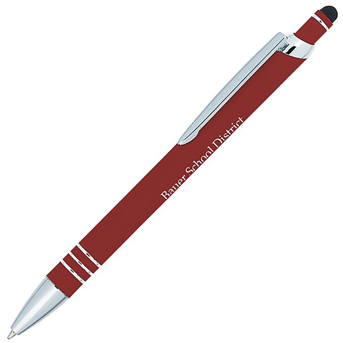 Custom Vortex Soft Touch Stylus Metal Pen