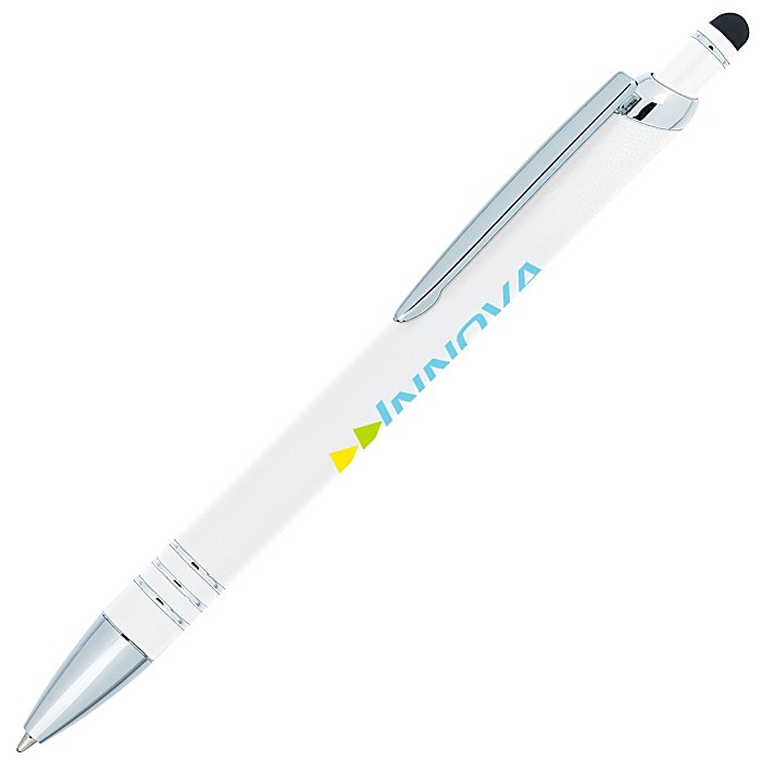 Custom Vortex Soft Touch Stylus Metal Pen - Full Colour