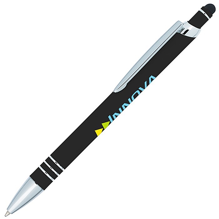 Custom Vortex Soft Touch Stylus Metal Pen - Full Colour