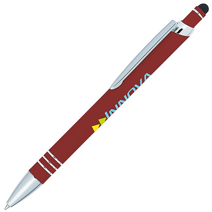 Custom Vortex Soft Touch Stylus Metal Pen - Full Colour