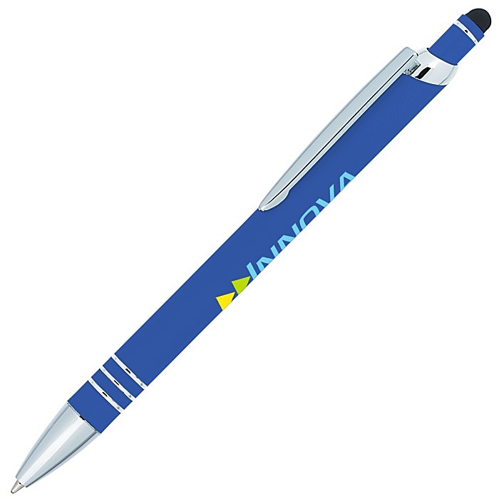 Custom Vortex Soft Touch Stylus Metal Pen - Full Colour
