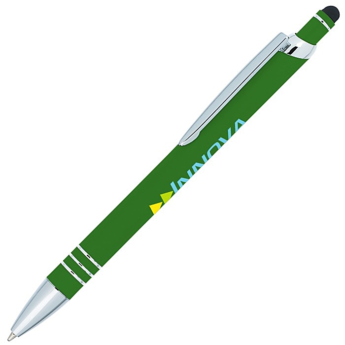 Custom Vortex Soft Touch Stylus Metal Pen - Full Colour