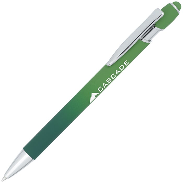 Custom Bali Ombre Soft Touch Stylus Metal Pen