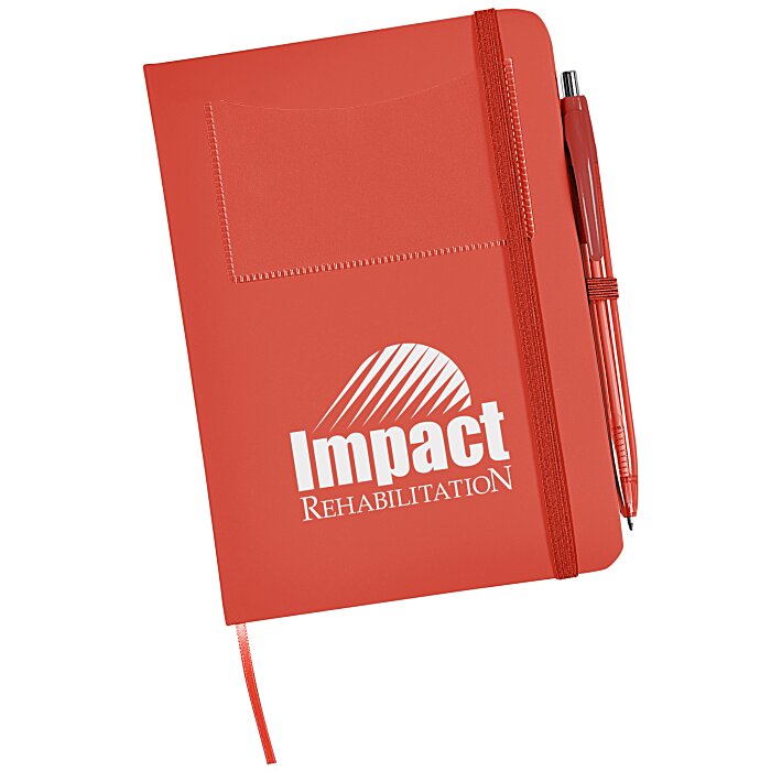 Custom Edison Business Card Notebook with Pen