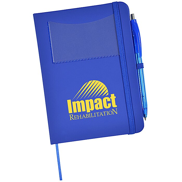 Custom Edison Business Card Notebook with Pen