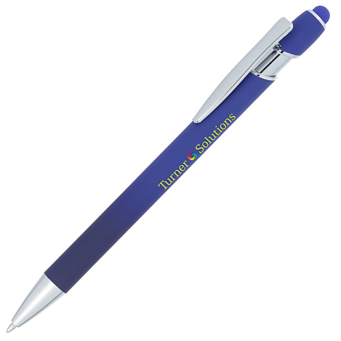 Custom Bali Ombre Soft Touch Stylus Metal Pen - Full Colour