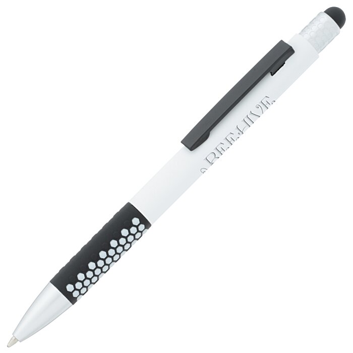 Custom Honeycomb Soft Touch Stylus Metal Pen