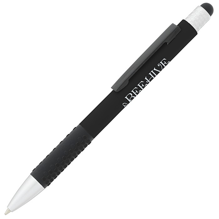 Custom Honeycomb Soft Touch Stylus Metal Pen