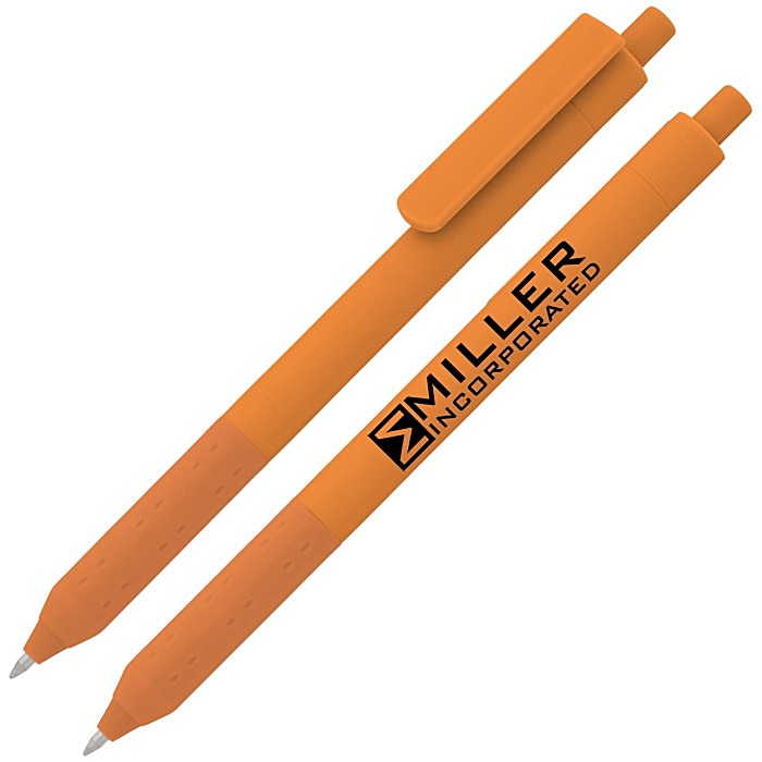 Custom Alamo XL Clip Soft Touch Gel Pen - Neon