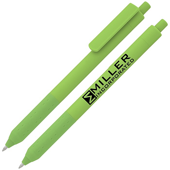 Custom Alamo XL Clip Soft Touch Gel Pen - Neon