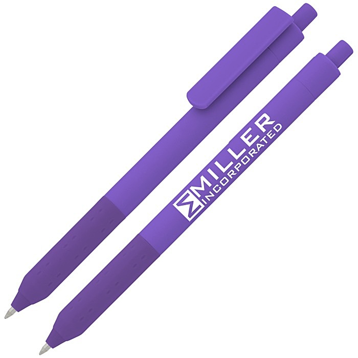 Custom Alamo XL Clip Soft Touch Gel Pen - Neon