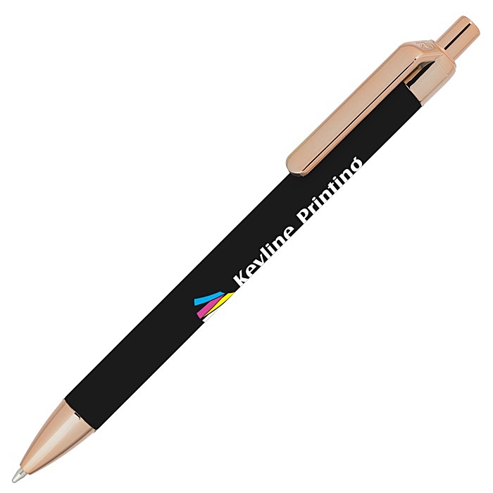 Custom Alamo Soft Touch Metal Pen - Rose Gold