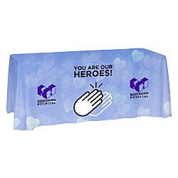 Custom Laser Edge Open-Back Table Throw - 6 feet - Full Colour