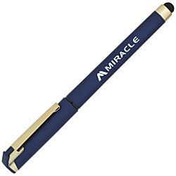 Custom Cali Soft Touch Stylus Gel Pen - Metallic - Matte Gold