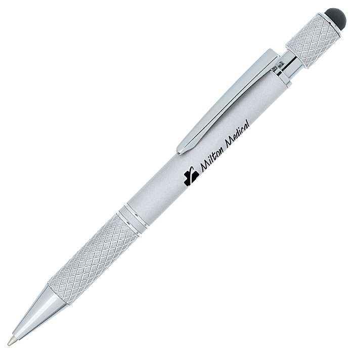 Custom Siena Soft Touch Stylus Metal Spinner Pen