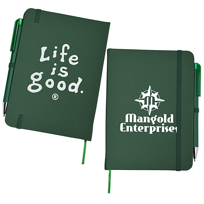 Custom Life is Good TaskRight Afton Notebook with Pen - LIG