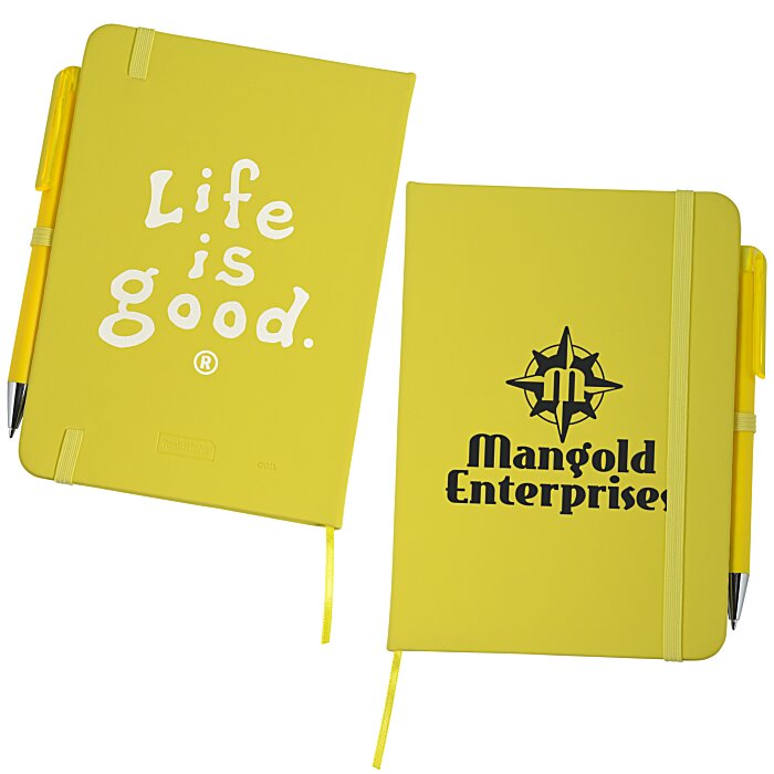 Custom Life is Good TaskRight Afton Notebook with Pen - LIG