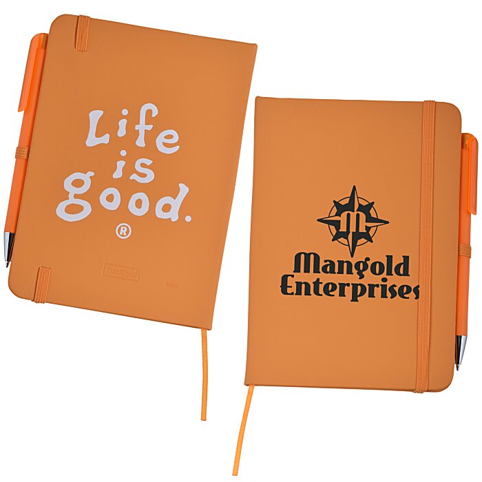 Custom Life is Good TaskRight Afton Notebook with Pen - LIG