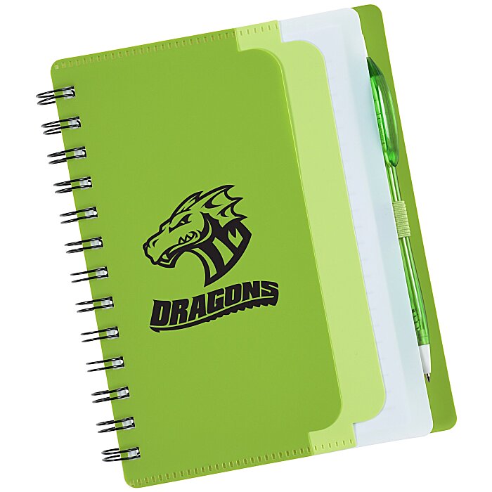 Custom Petal Pocket Spiral Notebook with Pen