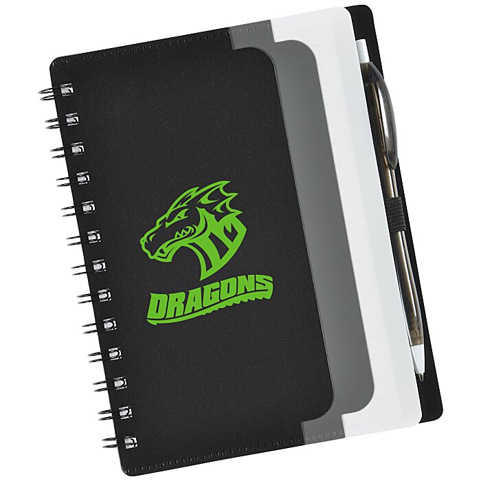 Custom Petal Pocket Spiral Notebook with Pen