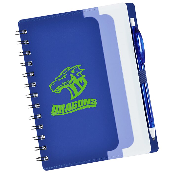Custom Petal Pocket Spiral Notebook with Pen