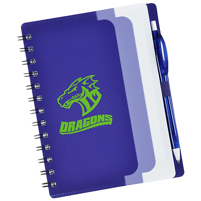 Custom Petal Pocket Spiral Notebook with Pen