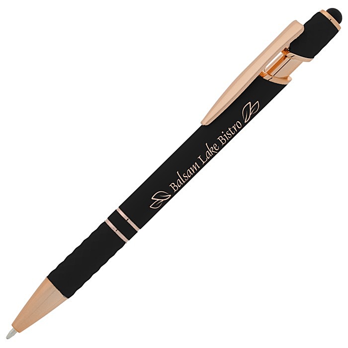 Custom Rita Soft Touch Facet Stylus Metal Pen