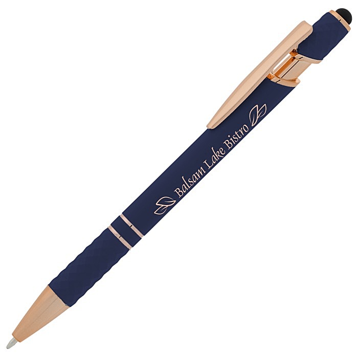 Custom Rita Soft Touch Facet Stylus Metal Pen