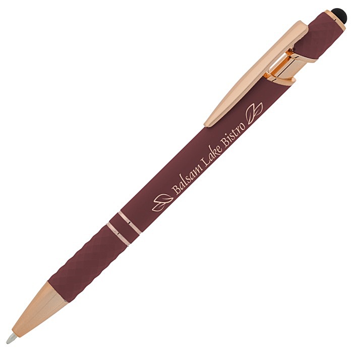 Custom Rita Soft Touch Facet Stylus Metal Pen