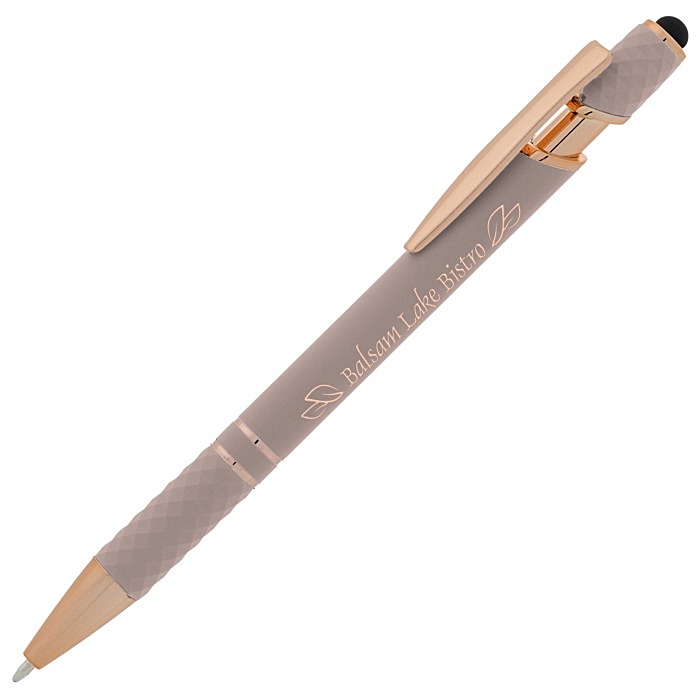 Custom Rita Soft Touch Facet Stylus Metal Pen