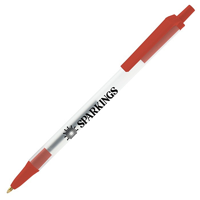 Custom Bic Clic Stic Pen - Clear - 24 hr