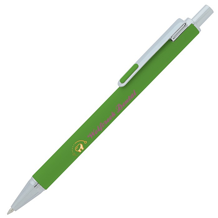 Custom Owen Soft Touch Metal Pen - Full Colour