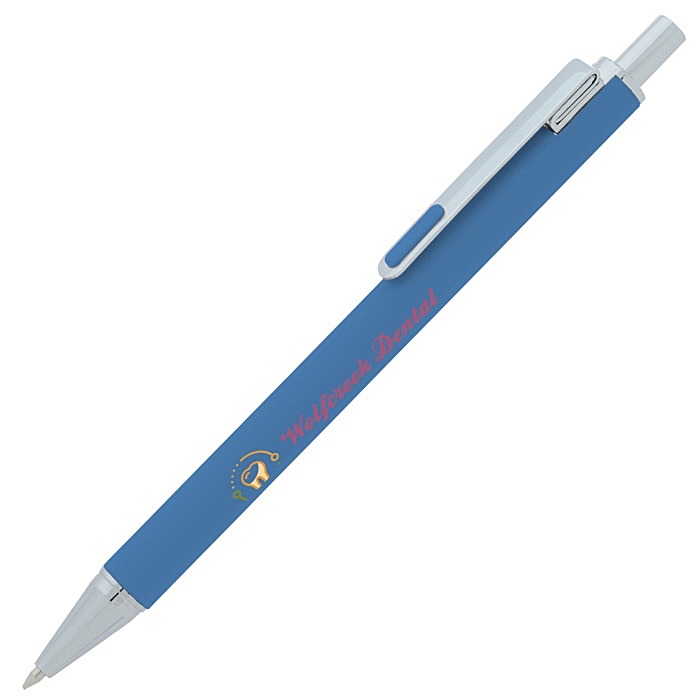 Custom Owen Soft Touch Metal Pen - Full Colour